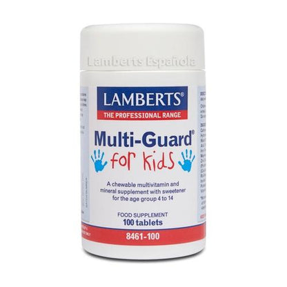 Lamberts Multi-Guard Vitaminas e Minerais Infantis, 100 Comprimidos Mastigáveis