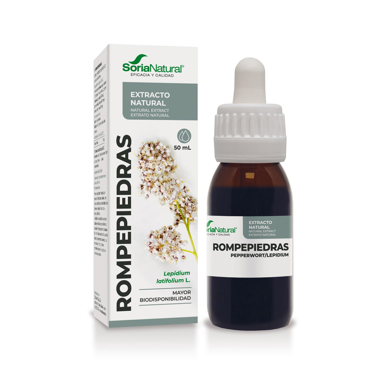 Embalagem de 3 Extratos de Quebra-Pedras Soria Natural, 50 ml