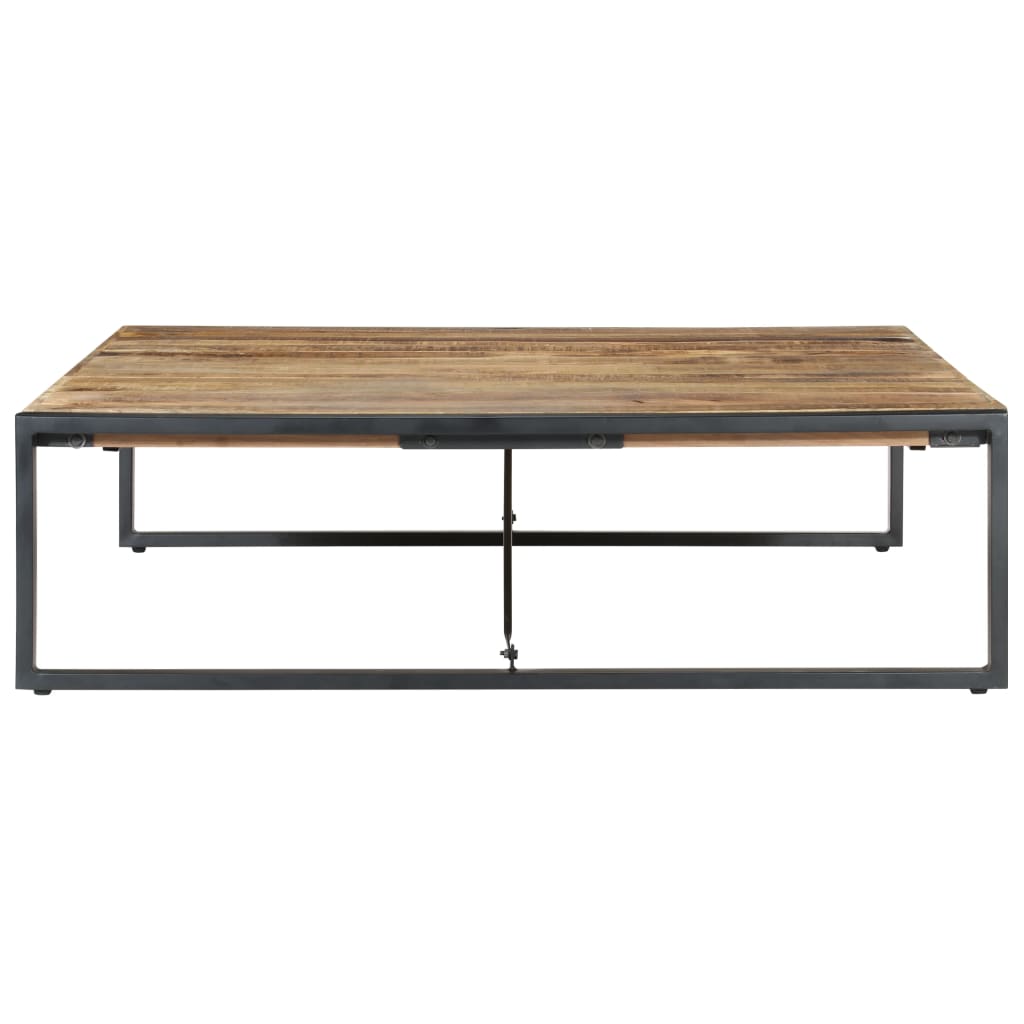 Mesa De Centro Madera De Mango Rugosa 140x140x40 Cm_1