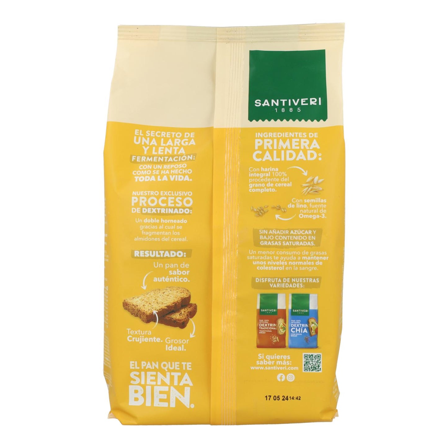 Pão Dextrina 100% Integral com Linho Santiveri 300 g