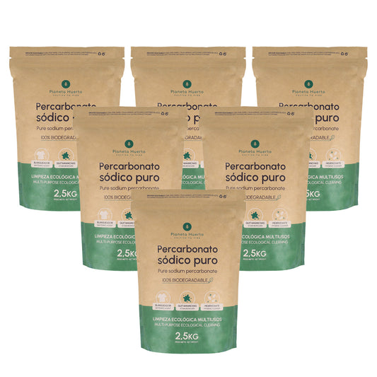 Embalagem de 6x Percarbonato de Sódio Planeta Huerto 2,5 kg