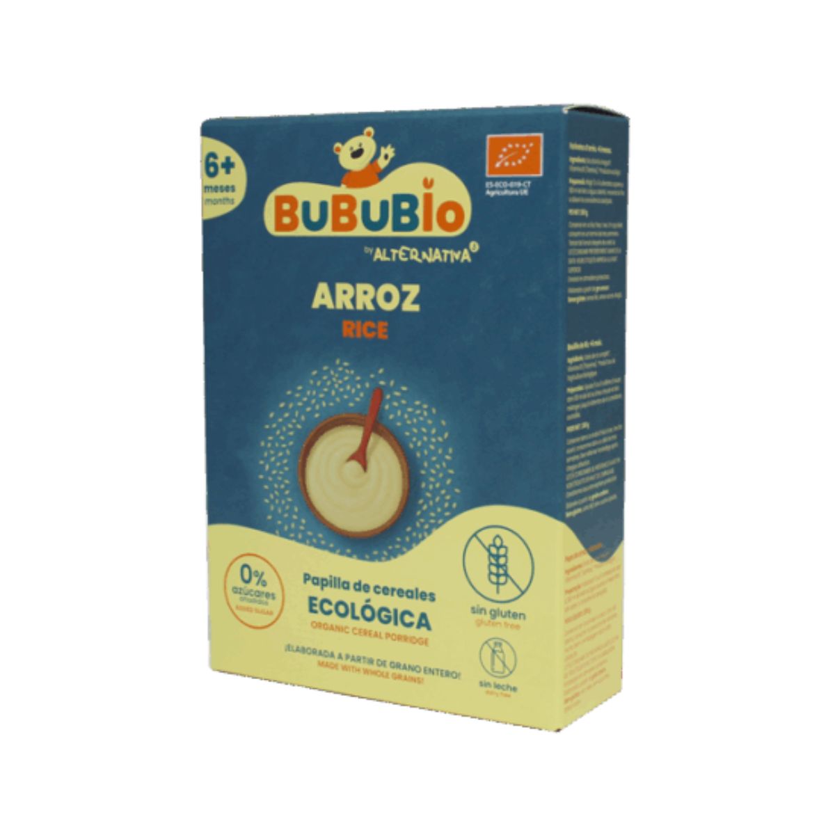 Papilla de arroz sin gluten BIO BUBUBIO 200g