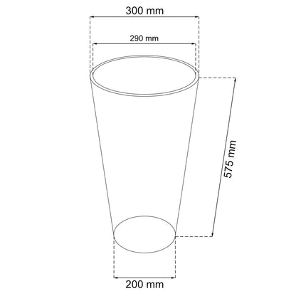 Maceta Alta Mod. Rato Ar 300. 30x57 Cm. Chocolate