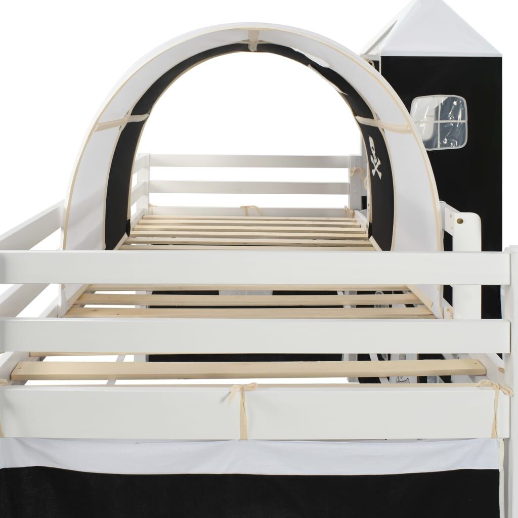 Vidaxl Cama Alta Para Niños Tobogán Y Escalera Madera Pino 97x208 Cm_3