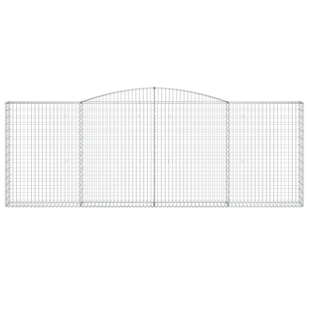 Cestas De Gaviones 3 Uds Forma De Arco Hierro 400x30x140/160 Cm_3
