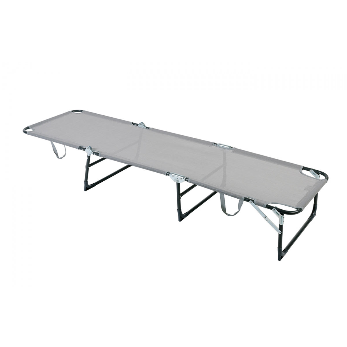 Lote De 2 Tumbonas Plegables, Tumbonas Texaline Y Acero Gris Con Asa De Transporte 185x52xh87cm- Tumbona, Tumbona Y Hamaca_1