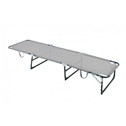 Lote De 2 Tumbonas Plegables, Tumbonas Texaline Y Acero Gris Con Asa De Transporte 185x52xh87cm- Tumbona, Tumbona Y Hamaca_1