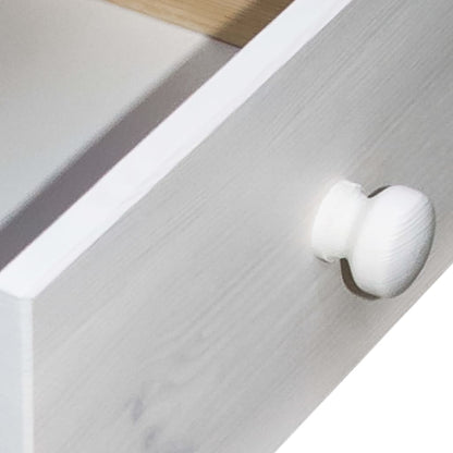 Mesita De Noche De Madera Maciza De Pino 41x30x42 Cm_2