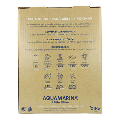 Água do mar isotónica B&amp;B Aquamarina 3 L.