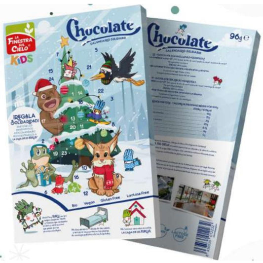 Calendário do Advento com Chocolates Biológicos La Finestra Sul Cielo 96 g
