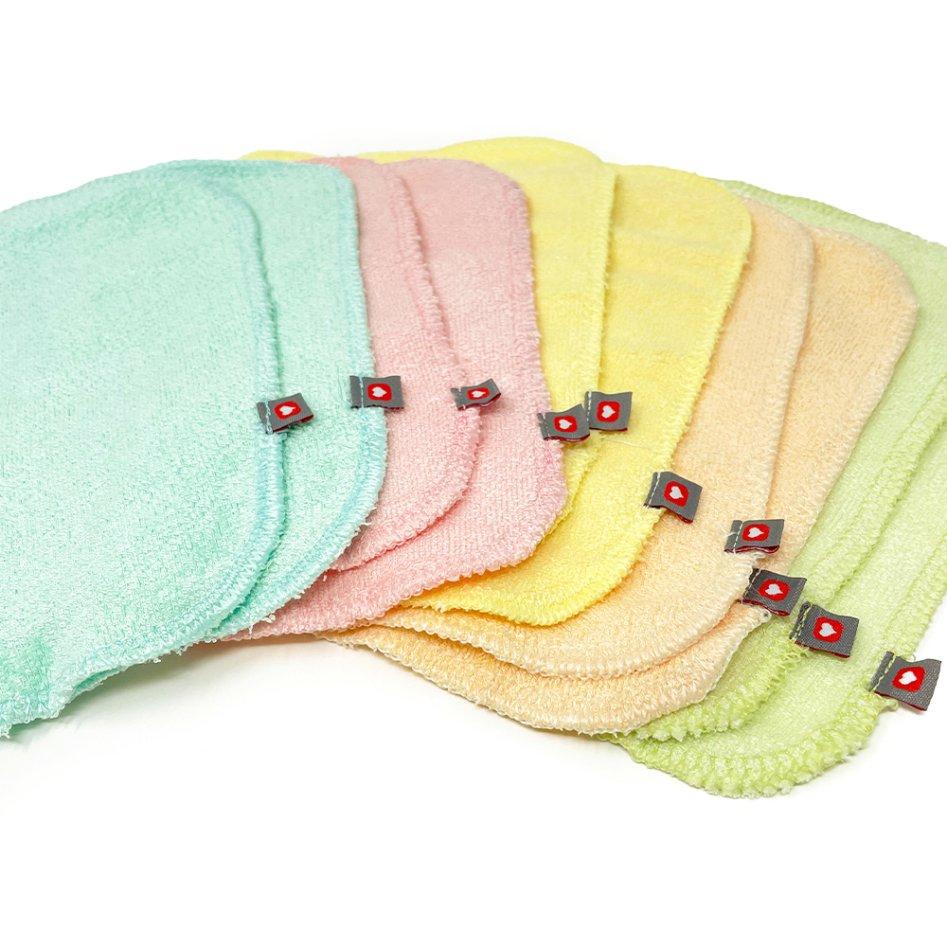 Pack de 10 toalhetes laváveis ​​em tom pastel Close Parent