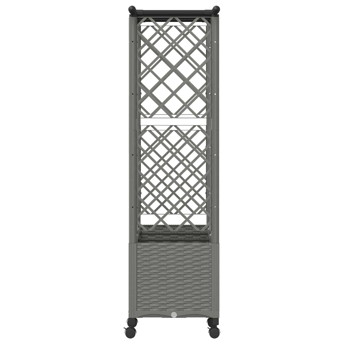 Cama Elevada Con Trellis Y Techo Gris Claro 162,5 X 40 X 142 Cm_4