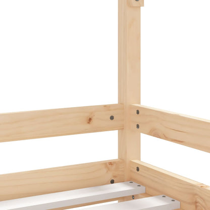 Estructura De Cama Para Niños Madera Maciza De Pino 80x160 Cm / Vetonek_3