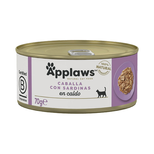 Applaws Cat Ração Natural Húmida para Gato Cavala e Sardinha em Lata 70g