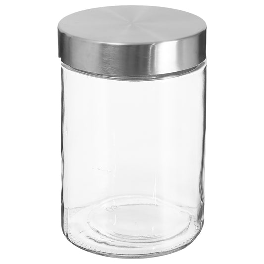 Well Home Tarro De Vidrio Y Acero Inoxidable De 1,2l Ø11cm_0