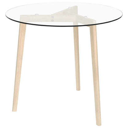 Mesa De Comedor Vidrio Templado Transparente 80 Cm_1