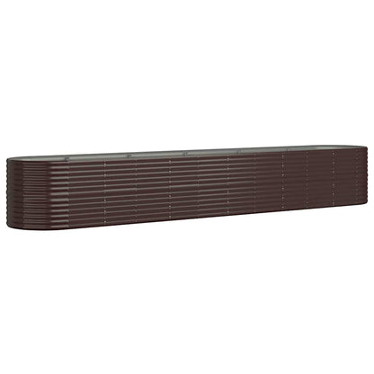Jardinera Arriate Acero Galvanizado Marrón 440x80x68 Cm_0