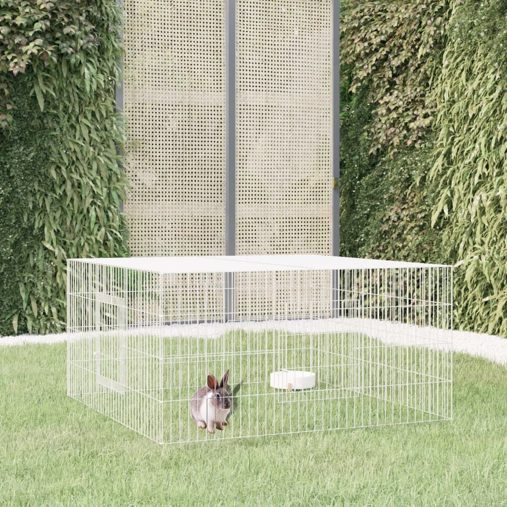 Vidaxl Jaula Para Conejos Hierro Galvanizado 110x110x55 Cm_1