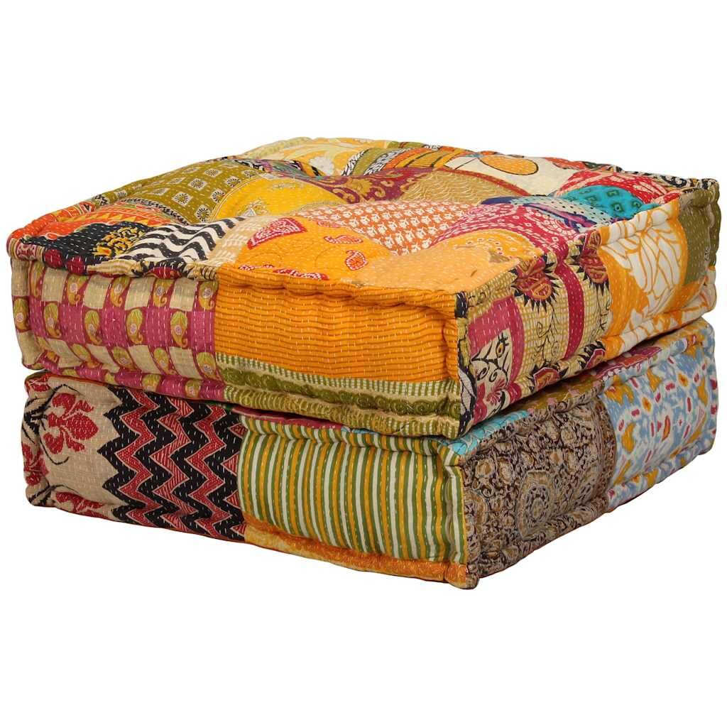 Vidaxl Puf Modular De 2 Plazas De Tela Patchwork_3