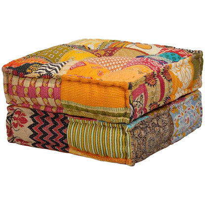 Vidaxl Puf Modular De 2 Plazas De Tela Patchwork_3