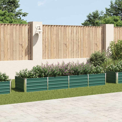 Arriate De Jardín De Acero Galvanizado Verde 320x80x45 Cm_1