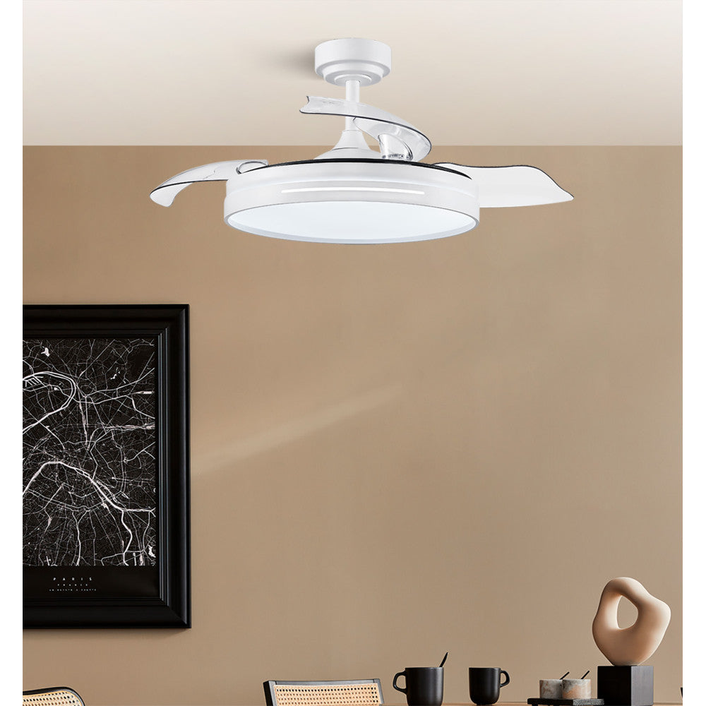 Ventilador Dc 72w Micenas Blanco 3 Aspas Transp. 108d 6 Veloc. 7200lm 3 Colores C/remoto, Memoria Y Temporizador 24_3