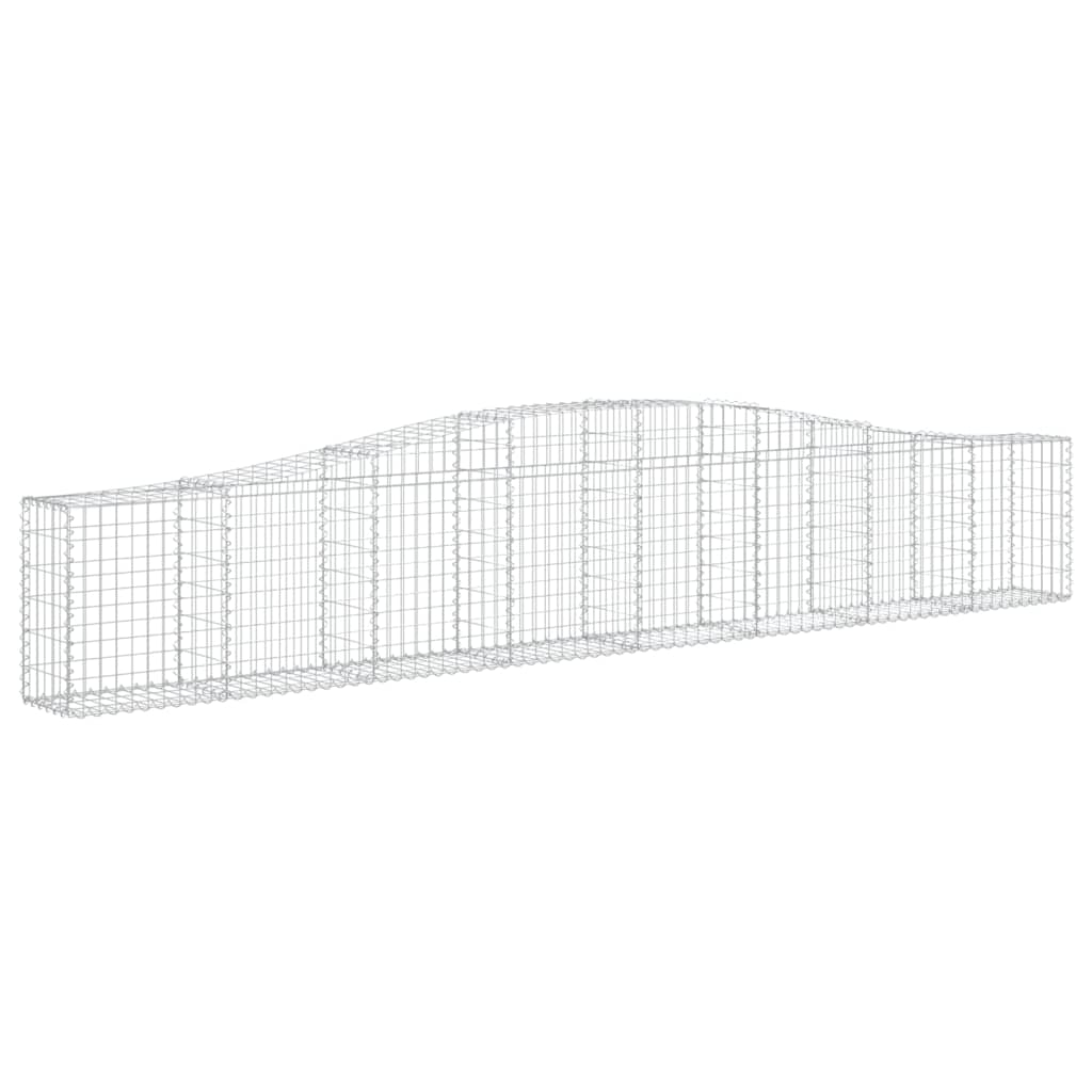 Cestas De Gaviones 6 Uds Forma De Arco Hierro 400x30x60/80 Cm_2