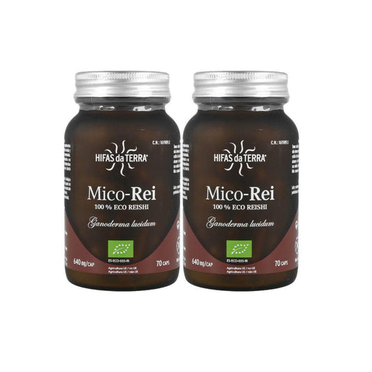 Pack de 2x Mico Rei (Ganoderma lucidum) Terra Hyphae 70 cápsulas
