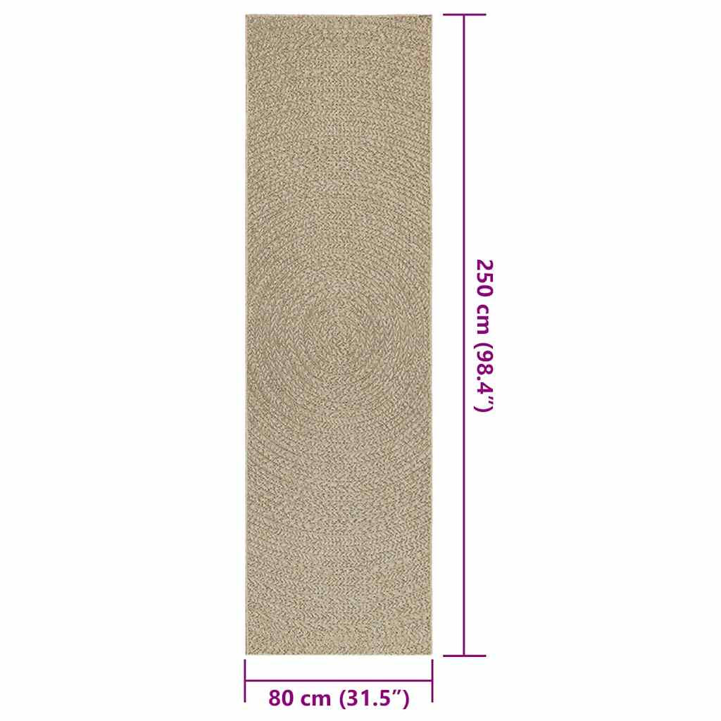 Vidaxl Alfombra Zizur Apariencia Yute Interior Exterior Beige 80x250cm_2