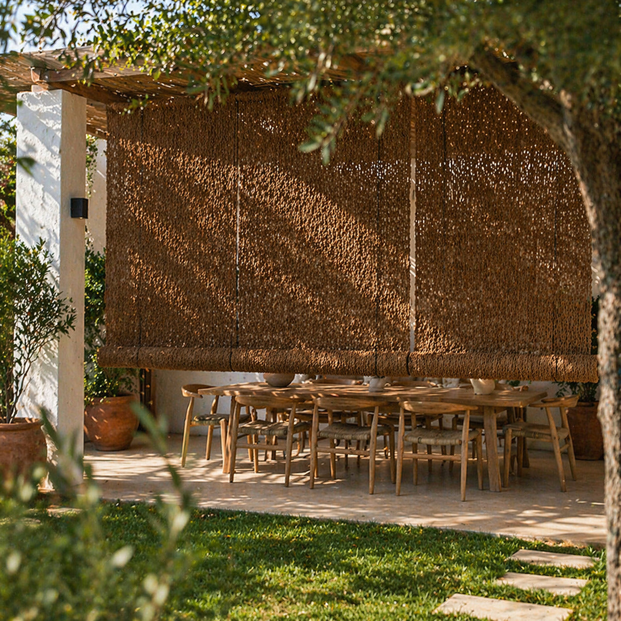 Persiana Coco Natural 0,9/1x2,40 M 100% Ocultación Exterior Terraza Jardín_2
