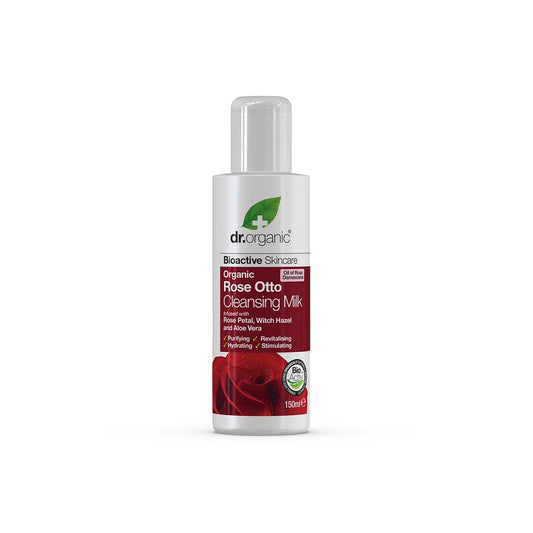 Dr. Organic Rose Otto Leite de Limpeza 150 ml
