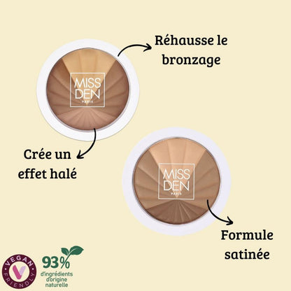 Maquilhagem em pó "Bronze eclat" 652 pele clara, Miss Den Paris