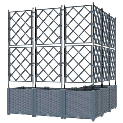 Macetero De Jardín 5 Uds. Gris Claro 120 X 120 X 143 Cm Pp_5