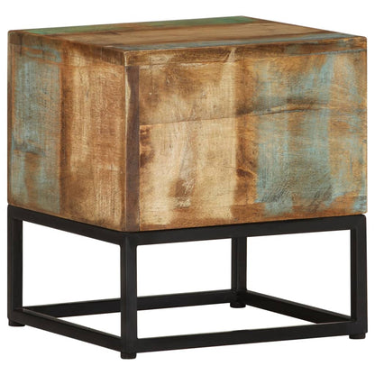 Mesa Auxiliar De Madera Maciza Reciclada 30x30x33 Cm_4