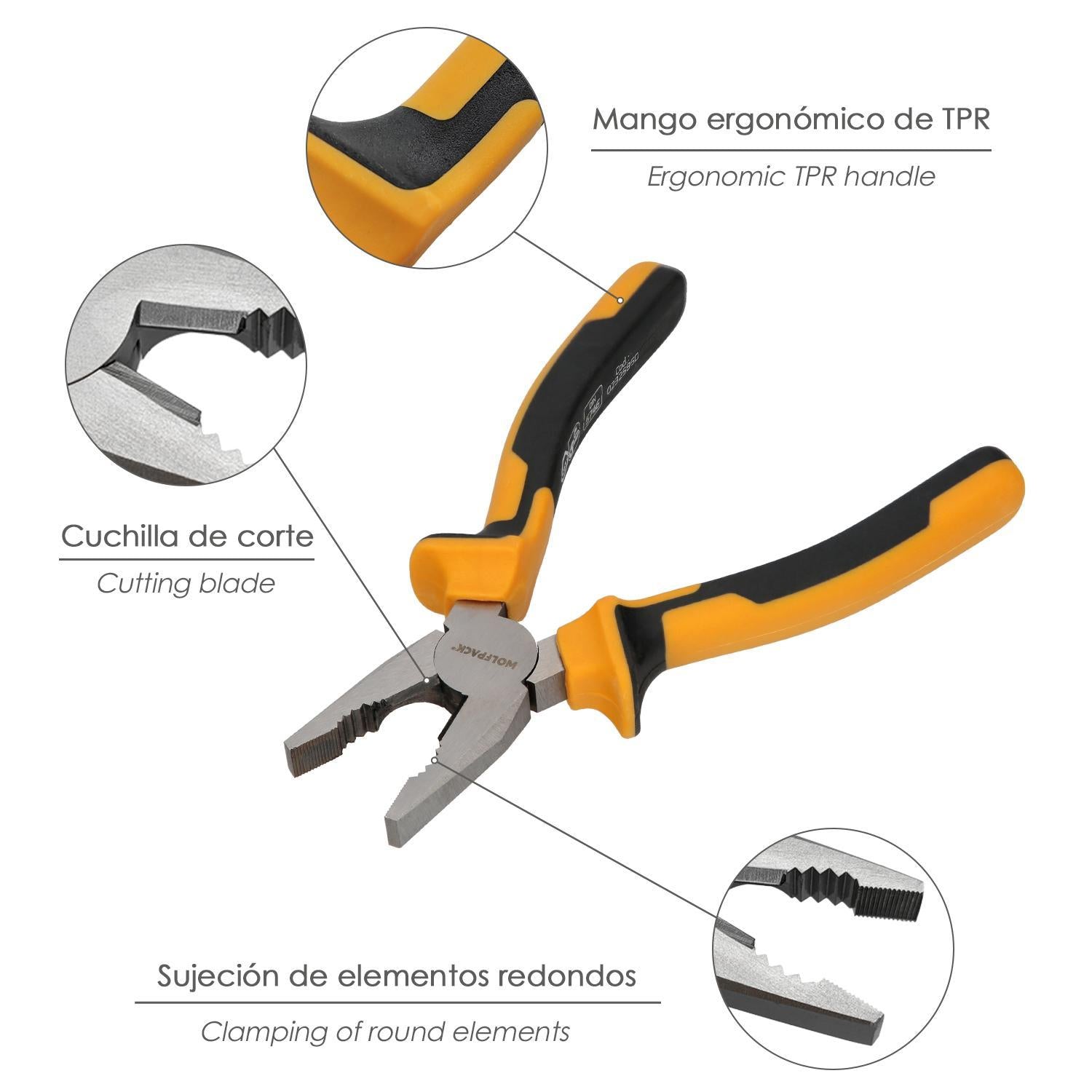 Alicates Universales 175 Mm. Acero Din 5746