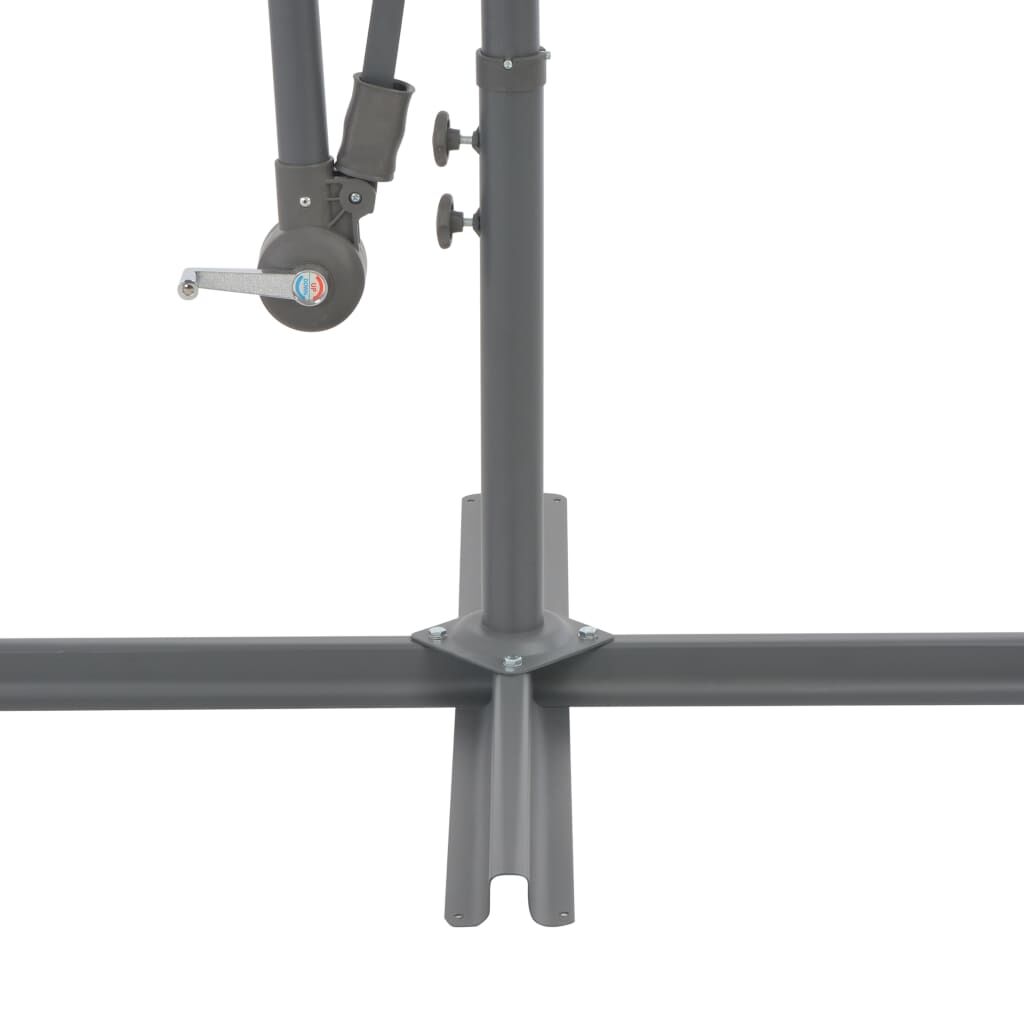 Vidaxl Sombrilla Voladiza Con Poste De Aluminio Negra 300 Cm_4