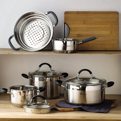 Stock Pot 28x16.5cm 9,8l Acero Inox Ind C/tapa Foodies Mp_4