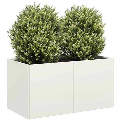 Jardinera De Acero Laminado En Frío Blanco 80x40x40 Cm_1