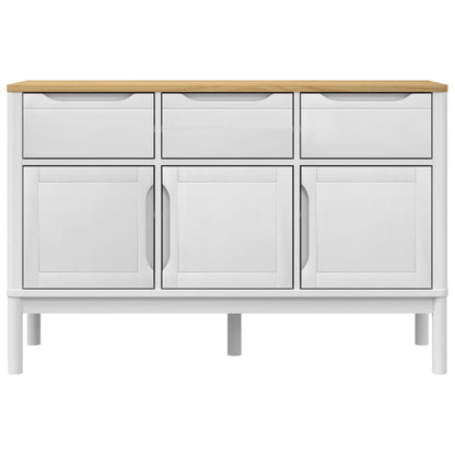 Aparador Floro Madera Maciza De Pino Blanco 114x43x74 Cm / Vetonek_3