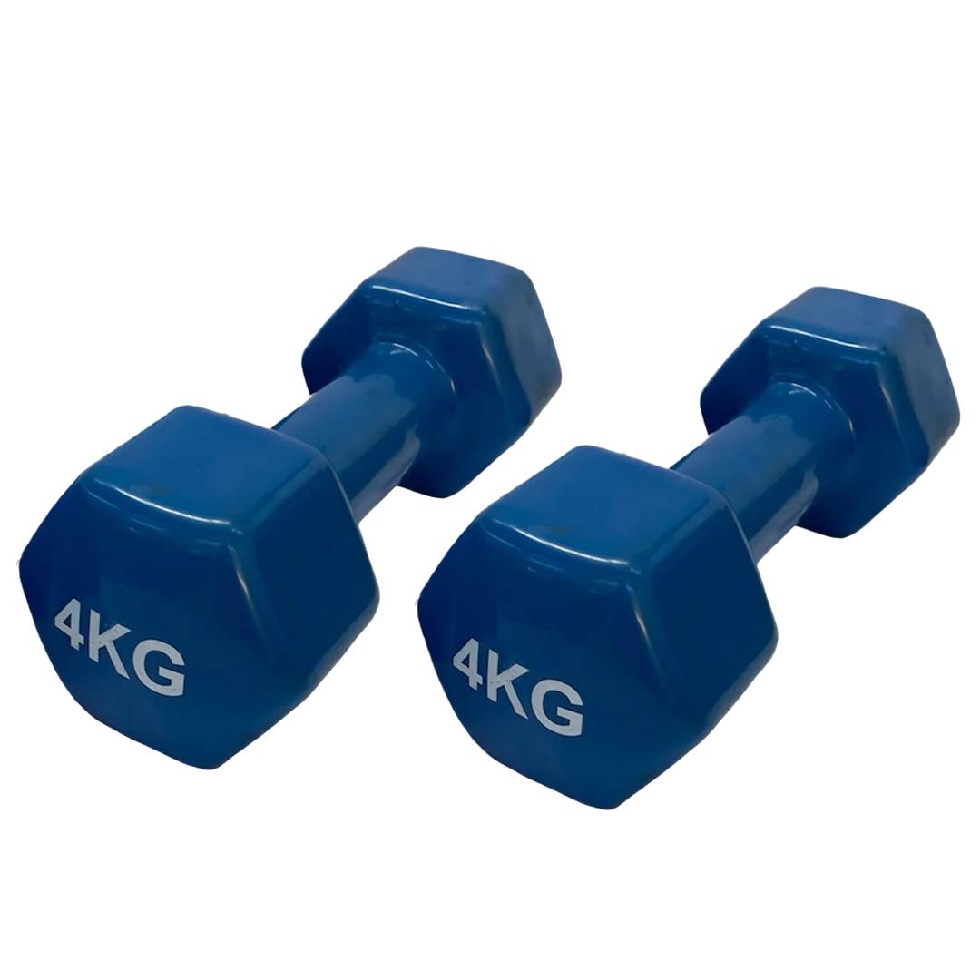 Embalagem de 2 halteres em vinil, 4 kg
