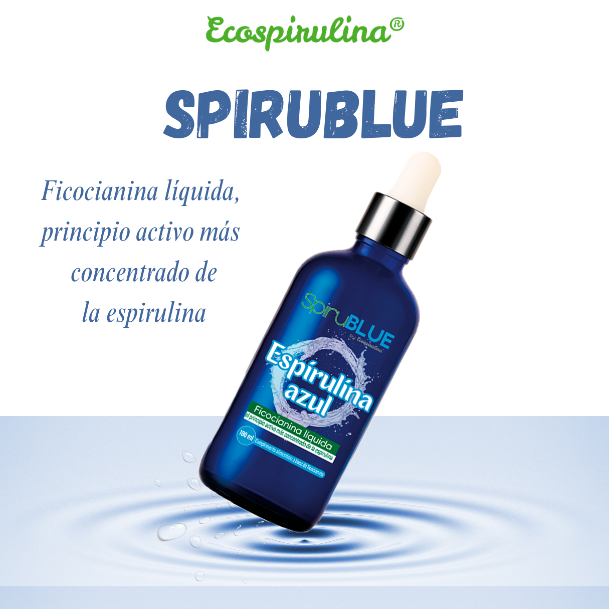 Ficocianina Líquida Ecológica De Espirulina Azul Ecospirulina 100 Ml_3