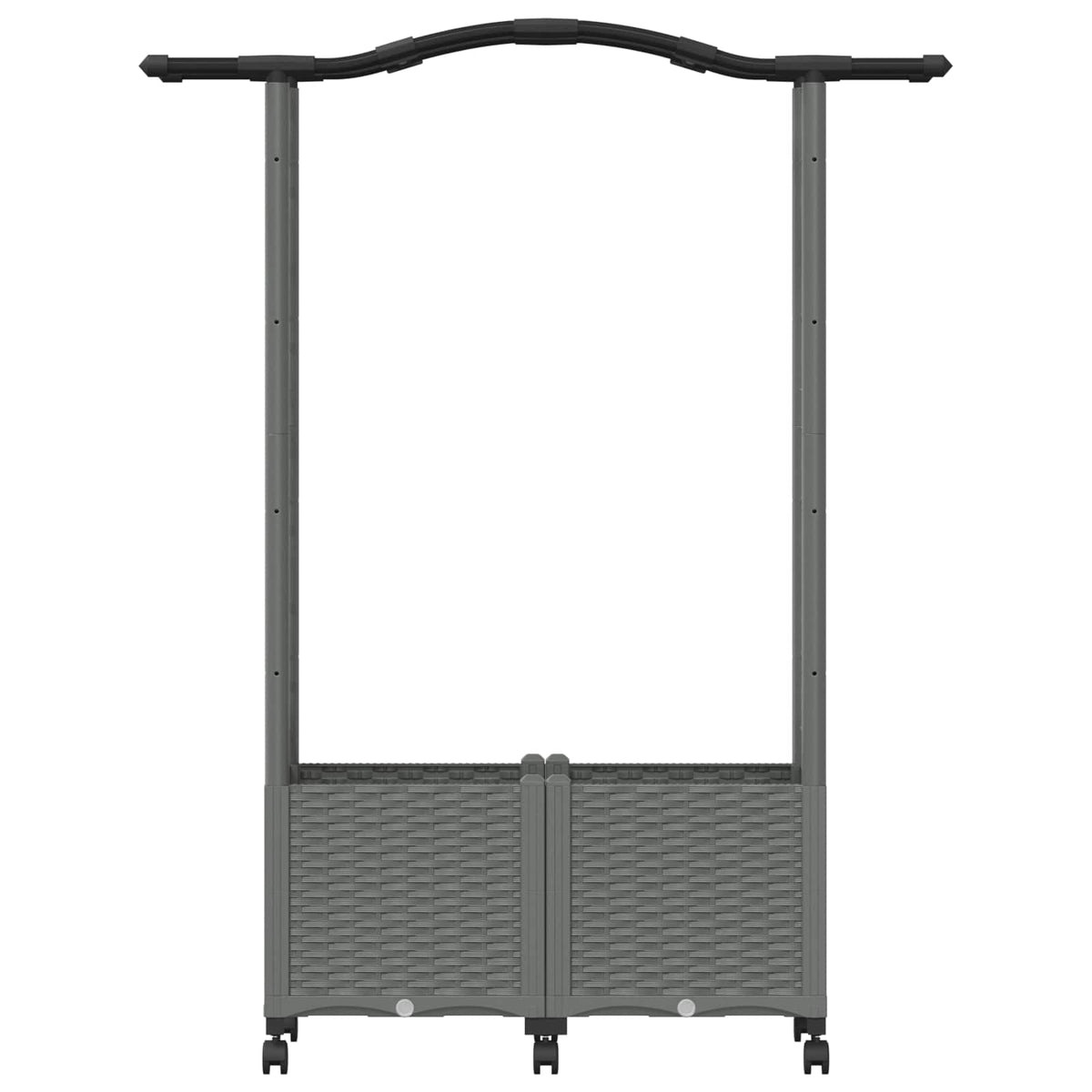 Cama Elevada Con Trellis Y Techo Gris Claro 125 X 40 X 144 Cm_3