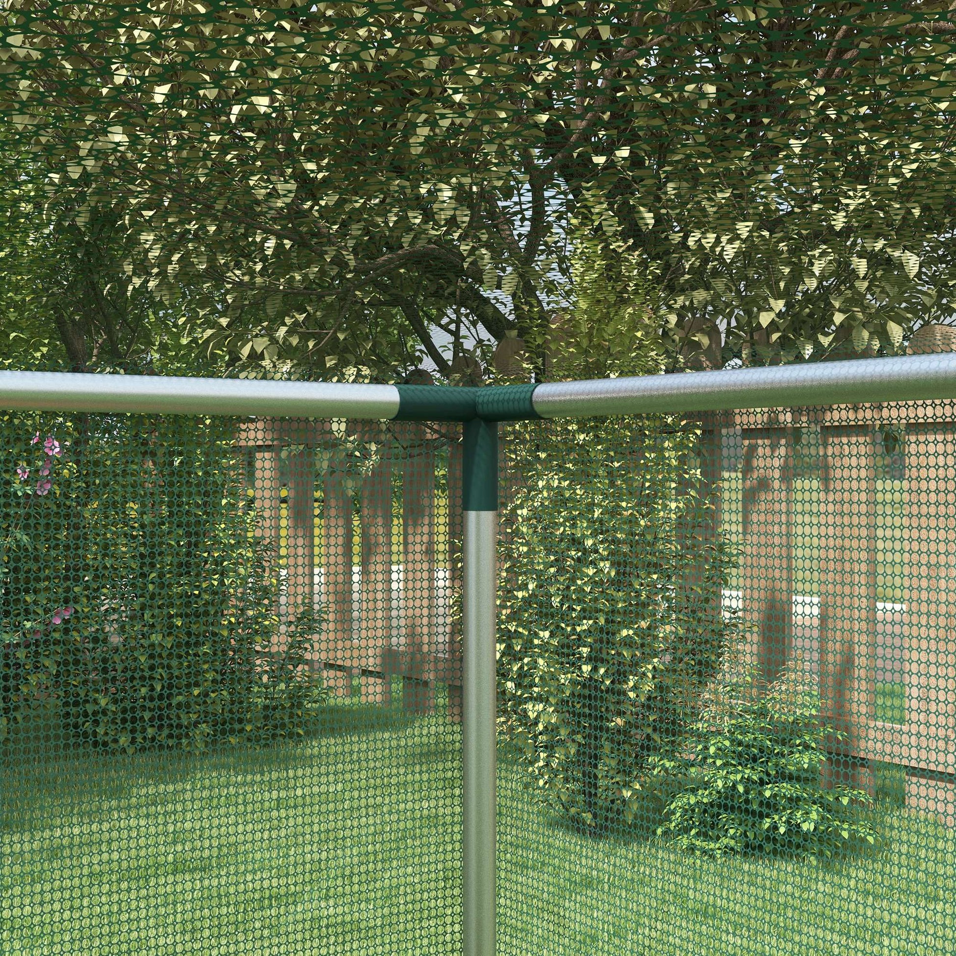 Outsunny Jaula De Cultivo Con Soportes De Acero Y Puerta 120x120x110 Cm Verde_4