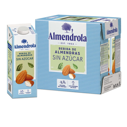 Pack de 6 Bebidas de Amêndoa Sem Açúcares Almendrola 1 L
