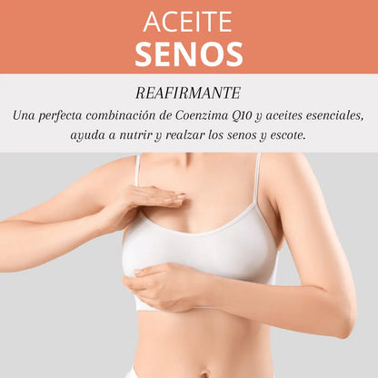 QKnatur - Aceite Para Senos Reafirmante 100 ml. Realza Y Tonifica Los Senos. Para Escote Y Pecho Con Q10_1
