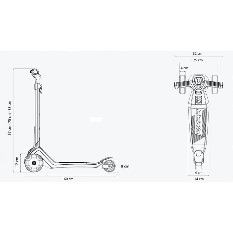 Patinete Berg Nexo Lights Con Plataforma Magnetica Menta._1