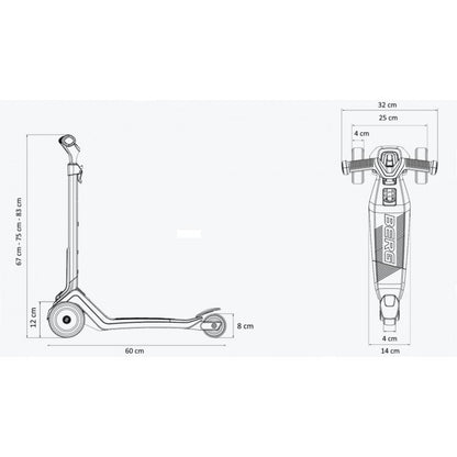 Patinete Berg Nexo Lights Con Plataforma Magnetica Menta._1