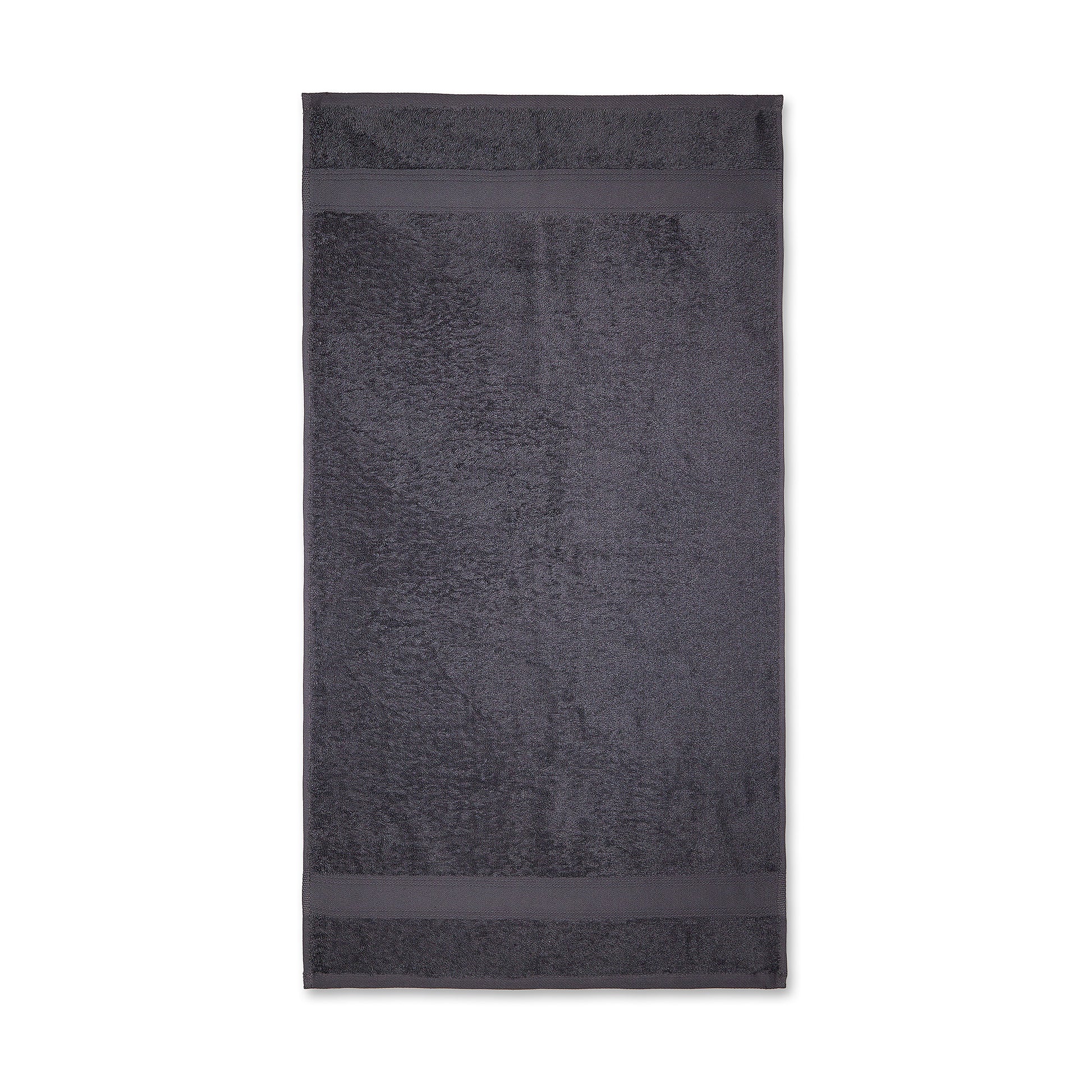 Toalla De Lavabo 100% Algodón Gris Oscuro 50x90 Cm._0