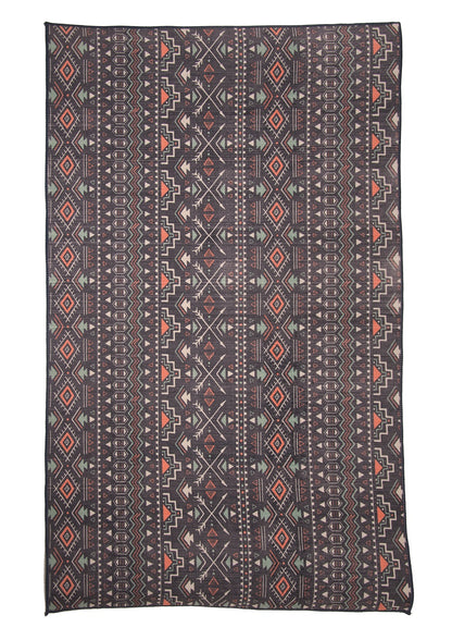 Alfombra Salón, Alfombra Dormitorio Pelo Suave Con Motivos Étnicos Morado 80x120cm- Decoración- Mobiliario Hogar_0