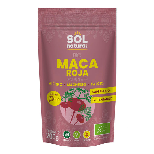 Pó de Maca Vermelha Orgânica Sol Natural 200g